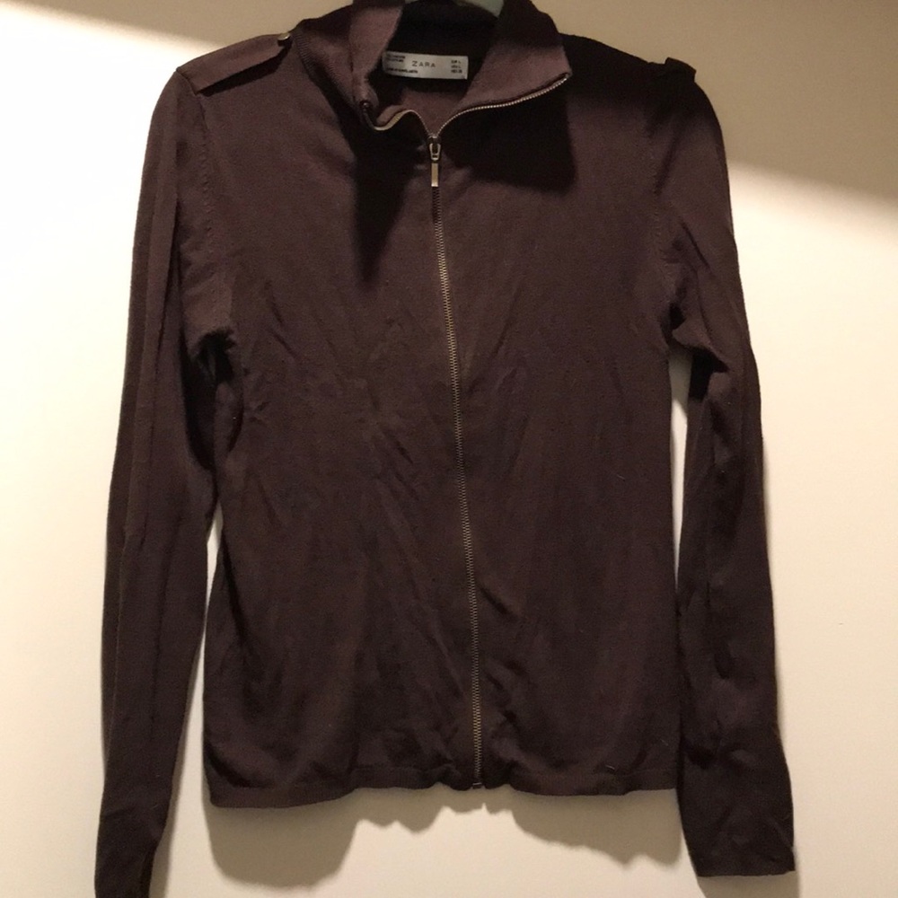 Brown zip up sweatshirt